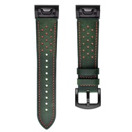 Leather สายนาฬิกาสำหรับ Garmin Descent G2 สายนาฬิกาข้อมือหนังแท้ Replacement Bracelet Watchstrap