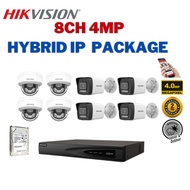 HIKVISION CCTV SET (World No. 1) IP 8CH 4MP Network DS-7608NI-Q18P/DS-2CD1043G2-LIU/DS-2CD1143G2-LIU