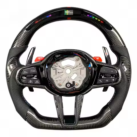 G Series LCI Custom Carbon Fiber LED Steering Wheel 2 3 4 5 6 8 Series X3 X4 X5 G20 G30 M3 M4 M5 M8 