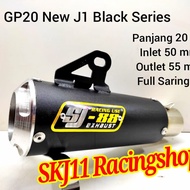 Slincer Silincer Knalpot SJ88 Racing GP20 NEW J1 Black series 20 cm