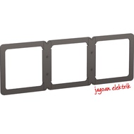 Alignment Frame 3 Gang Bracket Avataron Dark Grey Schneider E8331_36_Dg