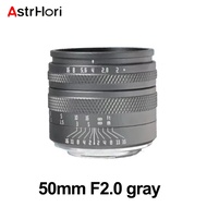AstrHori 50mm F2.0 Large Aperture Full Frame Manual Prime Lens for Sony E Nikon Z Fuji X L R Eos M M