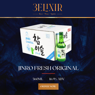 Jinro Fresh/Green Grape/Plum/Grapefruit/Strawberry/Peach Soju (20 x 360ML)