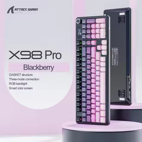 ATTACK SHARK X98Pro Wireless Keyboard Features Gasket Structure,TFT Smart Color Screen and RGB Dazzl
