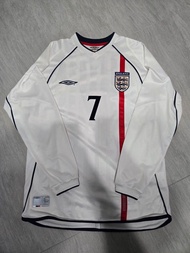 英格蘭 2002 碧咸 球衣 波衫 世界盃 長袖