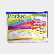 Topla Ziplock Zipper Pocket / Ziplock BinderTransparan Ukuran F4 A4 A5 A6