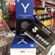 50 3RL tattoo needles with plastic needle nibs