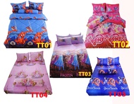 Cadar Cartoon Bedsheet harga borong single super single queen king size CADAR fitted bedsheet