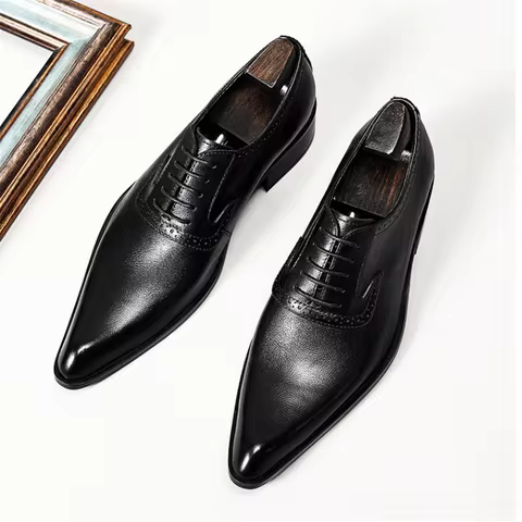 New pointy shoes man, dress party, groom wedding shoes, fashion man, style