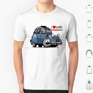 Citro ? N 2cv Caricature Blue T Shirt Big Size 100% Cotton 2cv 2 Cv Deux Chevaux Deuxchevaux Type Az
