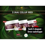 INAI CELUP YARA CLARISSA DAUN ASLI - Inai Celup Jari Red & Maroon