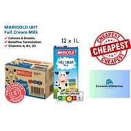 Marigold Full Cream/ Strawberry/Chocolate UHT Milk - (12 x 1L) Case