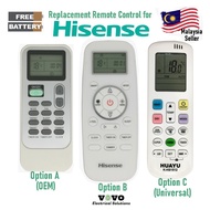 Original Hisense Air Cond Remote Control [FOC Battery] DG11L1-01 / OEM DG11J1-01