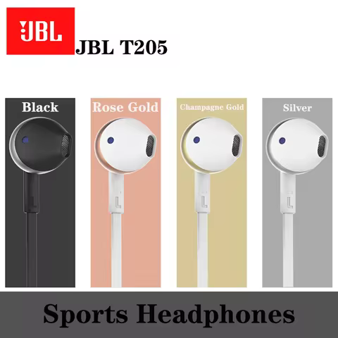JBL TUNE 205 wired headphones with semi-in-ear bass 3.5mm universal interface can be used in mobile