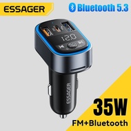 Essager Car FM Transmitter Handsfree Wireless Bluetooth 5.3 with PD 35W Fast Car Charger Dual USB Ca