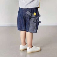 COD 2026 Children's Rust Flower Denim Five-point Boy Color-blocking Shirt New Style Children's Cloth
