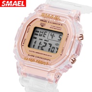 Smael new student sports watch fashionable and colorful waterproof square electronic watch for men a