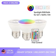 RGB E27 Spotlight Bulb E14/ GU10/ – Adjustable Brightness & Color Change, 5W Magic LED Bulb with IR 