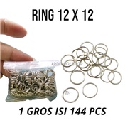 144 Pcs Ring Medali 12 x 12 Diameter 12 mm Ring Medali Pengait Medali
