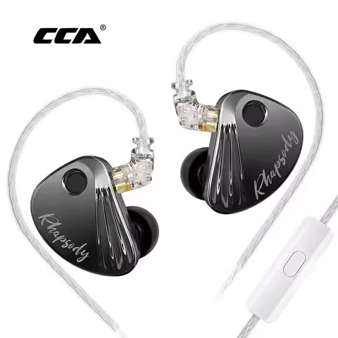 CCA Rhapsody HIFI Earphones 2DD+4BA Dynamic Music Headphone With Detachable Cable Noise Reduction Wi