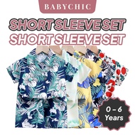 Kids Short Sleeve Toddler Clothing Set Baju Jalan Lengan Pendek Bayi Budak Lelaki 6 Months - 6 Years