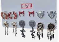香港迪士尼Marvel耳環套裝 美國隊長 蜘蛛俠 黑豹 雷神