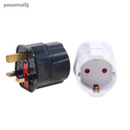 yosunrui5j] EU Euro 2 Pin To UK 3 Pin Plug AC Universal Adapter Travel Converter European NEW