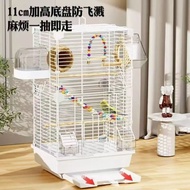 Budgie bird cage luxury house large space black phoenix peony solid horizontal wire