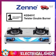 {FREE SHIPPING} Zenne 2 Burner Gas Stove Twister Burner KGS401C