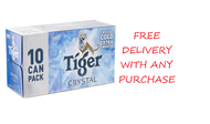 Tiger Crystal Beer Can, 320ml (Pack of10)