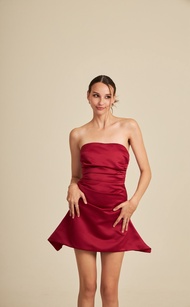 ELLA DRESS : MAROON (เดรสสีพื้น)
