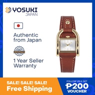 FOSSIL Quartz ES5264 HARWELL Horseshoe case Vintage style Classic White Gold Brown Leather Wrist Watch For Woman from YOSUKI JAPAN / ES5264 (  ES5264   ES5 ES52   )