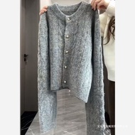 大碼女裝上衣新款韩版 大碼 上衣 女 韓版 顯瘦 大碼 套裝 女 2024 新款 Autumn/Winter 2024 French Style Two-Piece Suit - Sweater Ca