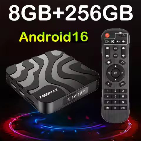 2026 T95 Max 8K Android 16 TV Box Allwinner H618 Bluetooth 6.0 Dual Wifi 5G 4K Video Wifi6 8GB 256GB