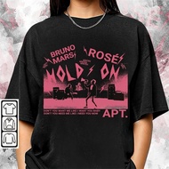 New Product [MY] S-5XL Ready Stock KPOP BLACKPINK Rose Bruno Mars New Song APT Pattern T-Shirt Round