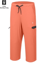 Little Donkey Andy Men S Super Elastic Lightweight Quick Dry Sports Cropped Shorts Drawstring Travel