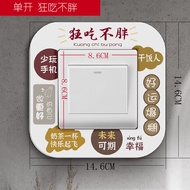 Miếng Dán Ổ Cắm Acrylic Art Text Creative Switch Sticker 3D Modern Minimalist Decorative Cover up Pr