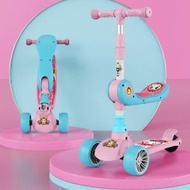 全城熱賣 - 嬰兒腳踏可摺疊滑板車(加厚轆)(兩用款可坐可騎)-粉紅色