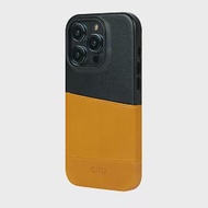 Alto Metro 插卡皮革手機殼 iPhone 14 Pro - - 焦糖棕/渡鴉黑