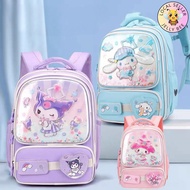 J&B Tahun 1-6 Kuromi Beg Sekolah Pelajar Kanak Perempuan Kids Color Backpack Elementary Primary Wate