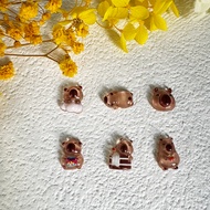 50pcs Nail Capybara Cartoon Girly 3D Cute Resin Nails Art DIY Charms Decorations