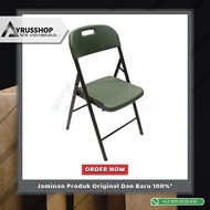 Kursi Lipat Besi Plastik Krisbow Hijau Army/Kursi Kerja Kantor/Chair