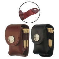 Portable Golf Ball Holder Waist Pouch Bag Leather Cool Golf Tee Bag Sports Accessory Small Golf Ball