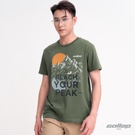 GALLOP : Graphic Tee เสื้อยืดพิมพ์ลาย ผ้าคอตตอนผู้ชาย รุ่น GT9169 สี Olive green เขียว / ราคาปกติ 99