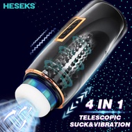 lfhgbm HESEKS 4IN1 Automatic Telescopic Sucking Vibration Masturbators For Men Real  Masturbator  s For Men 18