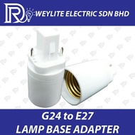 G24/PLC to E27 Adapter
