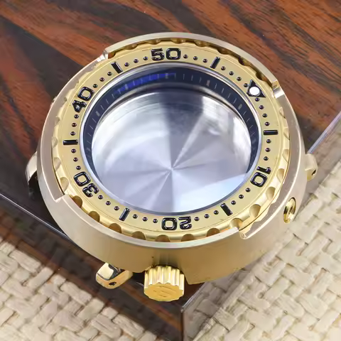 HEIMDALLR watch case super lume Aluminum bronze Tuna Can diving case fit Seiko mod for NH35A NH36A A