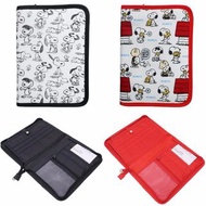 🇯🇵日本直送 Peanuts Snoopy Pouch Wallet Multifunction Travel Bag Passport Holder Document Storage Pocket 