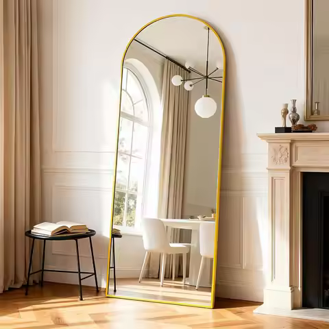 Arched Full Length Mirror, 71"x26"Large Floor Mirrors, for Wall Door Bedroom Bathroom Living Room (G