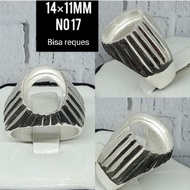 CINCIN EMBAN RING PERAK 925 HANDMADE MODEL KERANG UNTUK BATU COBOCAN